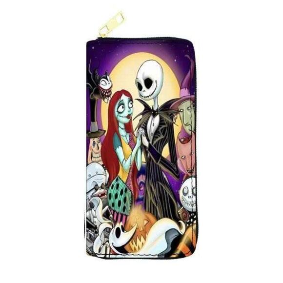 Nightmare Before Christmas Billfold Zippered Wallet Skellington (29) - Picture 1 of 2